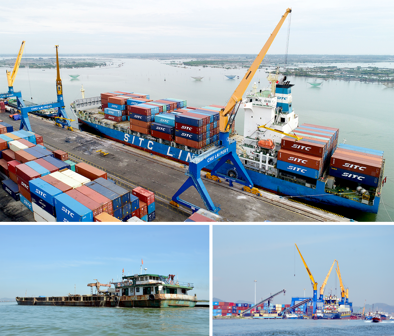 Cảng Chu Lai sẽ mở tuyến luồng mới Cửa Lở để tiếp nhận tàu 50 nghìn tấn cập cảng làm hàng.