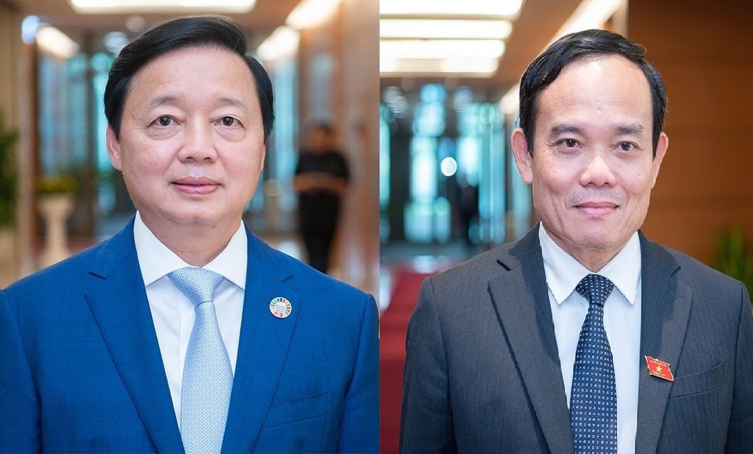 Hai tân Phó Thủ tướng Chính phủ Trần Lưu Quang (trái) và Trần Hồng Hà. Ảnh: VOV