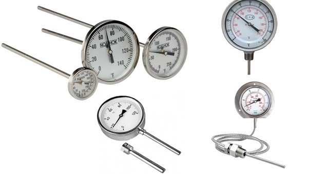 Các loại đồng hồ đo nhiệt độ.