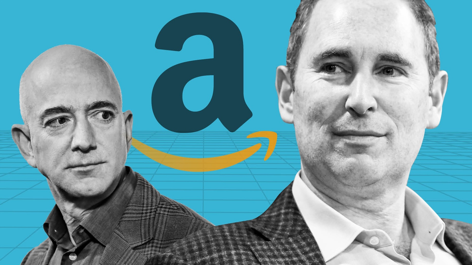 Jeff Bezos (trái) và CEO hiện tại của Amazon - Andy Jassy (phải). Ảnh: AP.