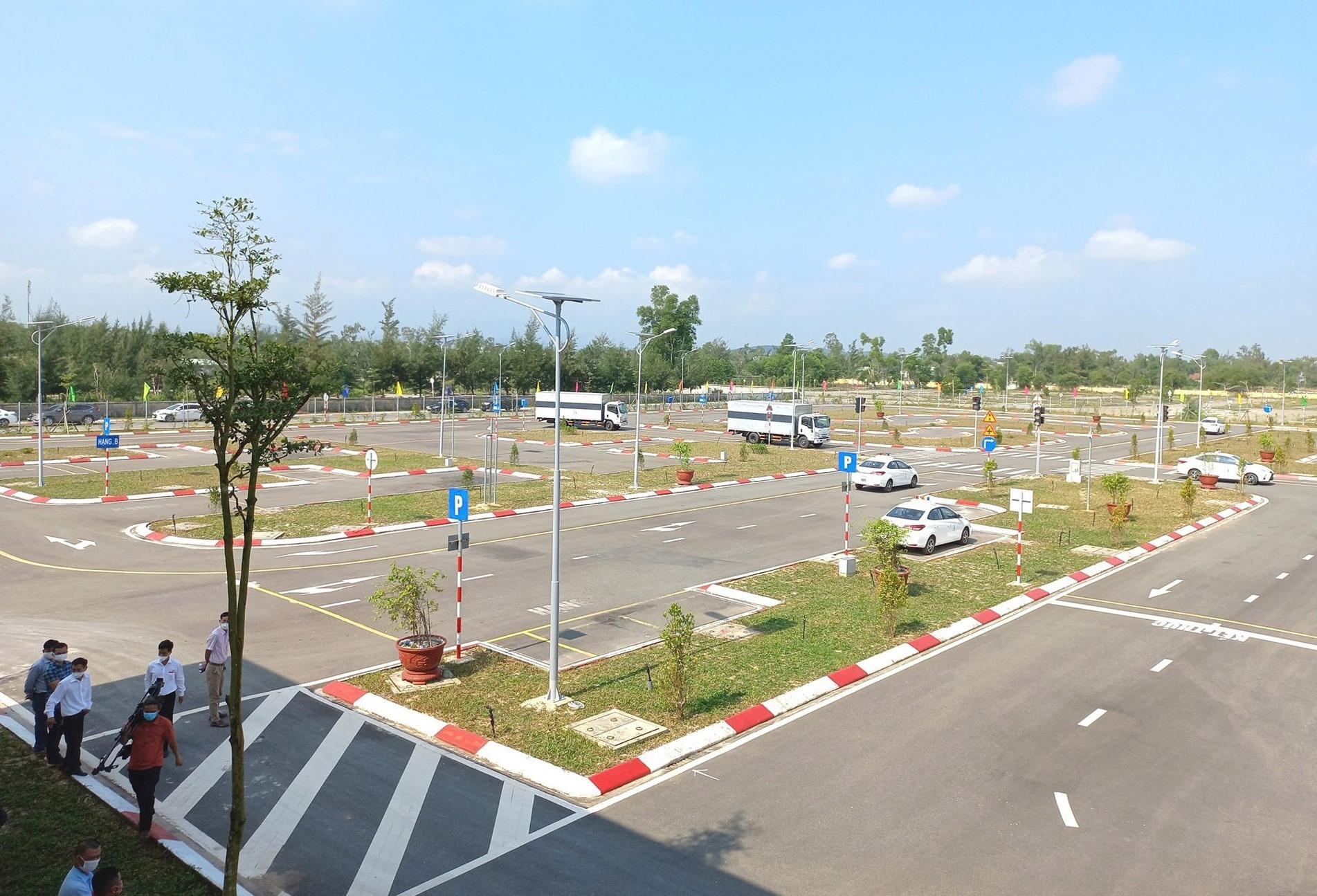 Sân tập lái và sát hạch cấp giấy phép lái xe của Trung tâm Sát hạch lái xe Quảng Nam - QJC. Ảnh: N.Đ