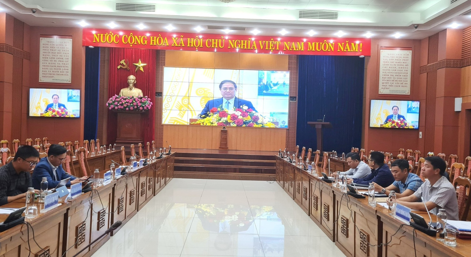 Thủ tướng Phạm Minh Chính phát biểu chỉ đạo tại hội nghị. Ảnh: N.A.T