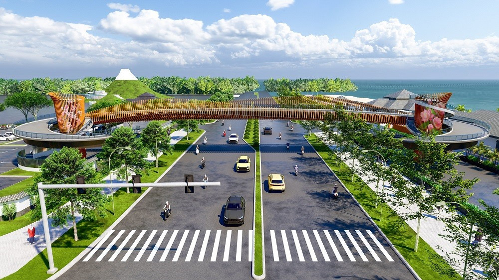 Tổng quan thiết kế Cầu Vượt đường Nguyễn Tất Thành Đà Nẵng. Ảnh XL