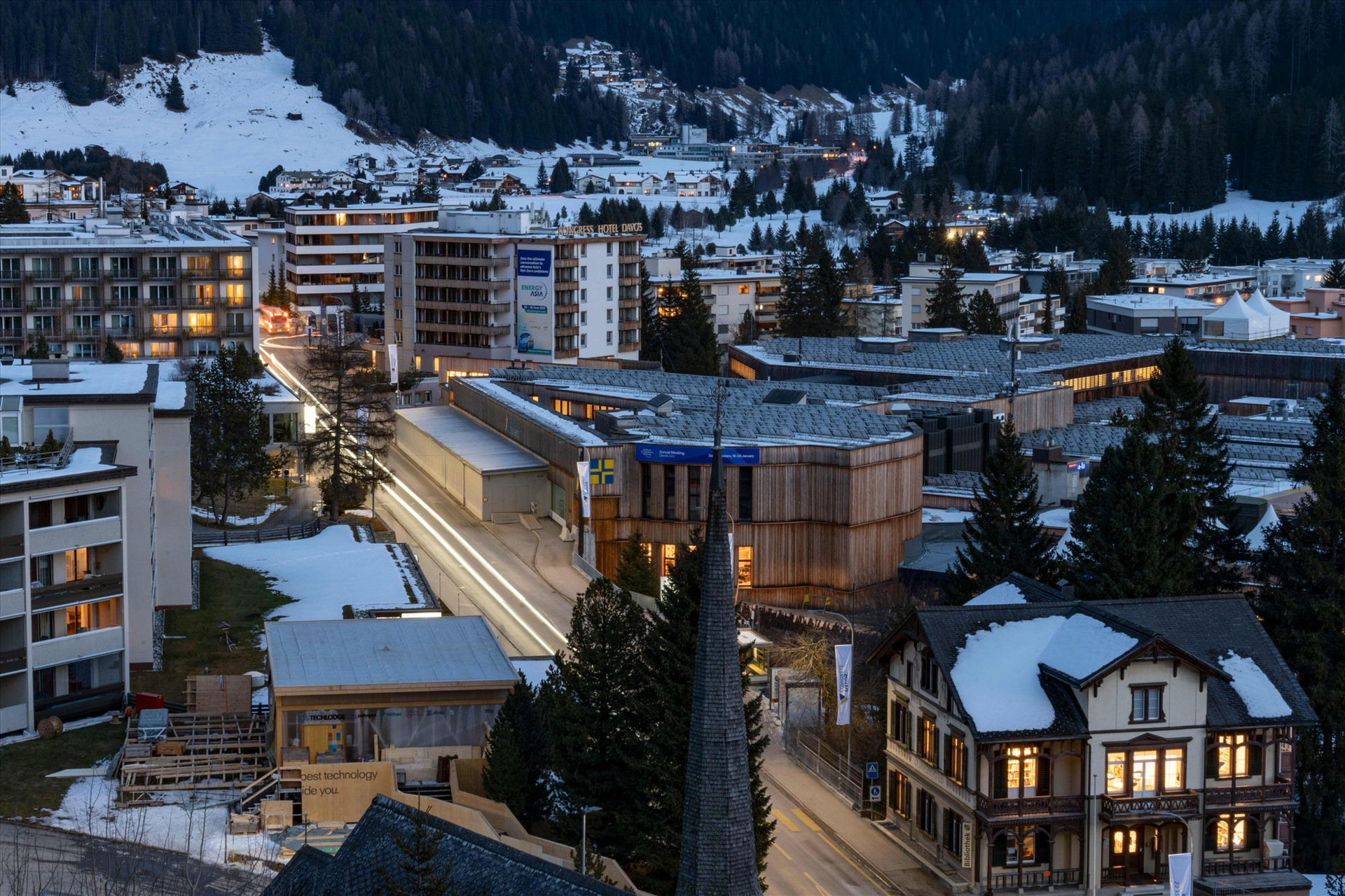 Khu nghỉ mát Davos, Thụy Sĩ - nới diễn ra hội nghị thường niên của WEF. Ảnh: Reuters
