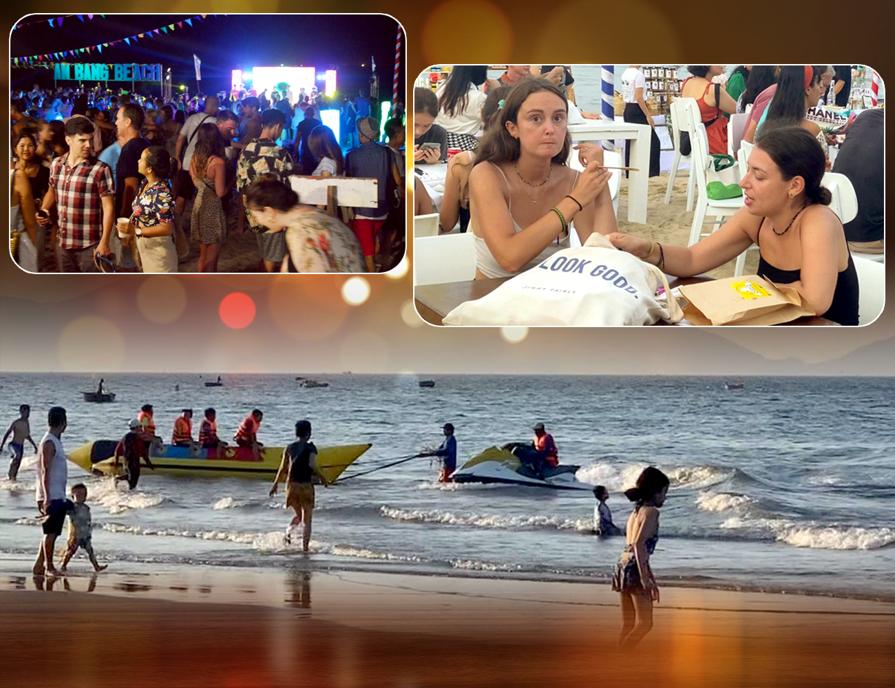 Các hoạt động, vui chơi, ẩm thực ban đêm tại bãi biển An Bàng.