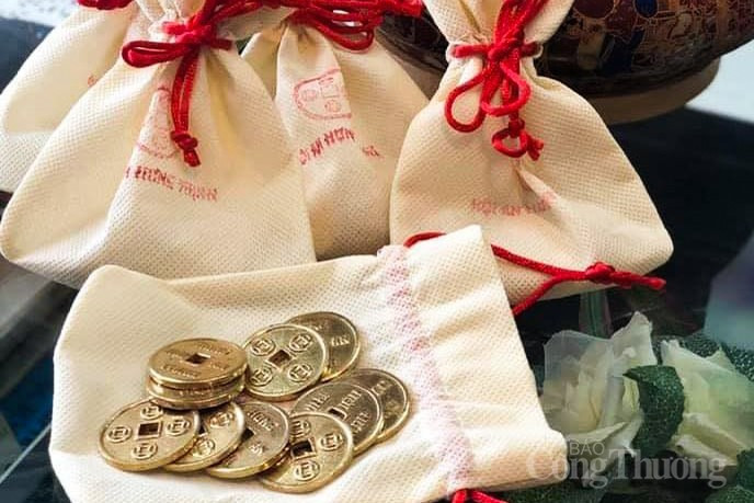 Ancient coins used at the old Tet fair in Hoi An