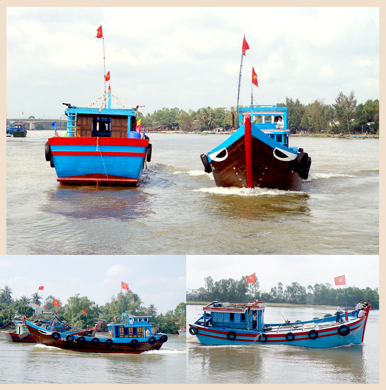 Sau lễ cúng Dinh bà, các tàu thuyền đều thực hiện nghi thức nổ máy chạy trên sông nhằm cầu mong cho một năm đánh bắt hải sản thuận lợi.