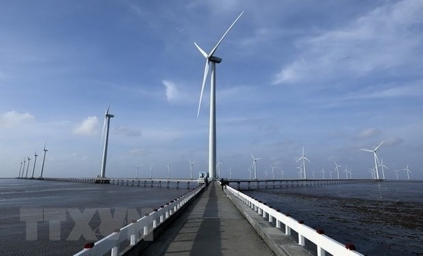 Bac Lieu wind power plant assessed to contribute importantly to reducing impacts of climate change. (Photo: VNA)