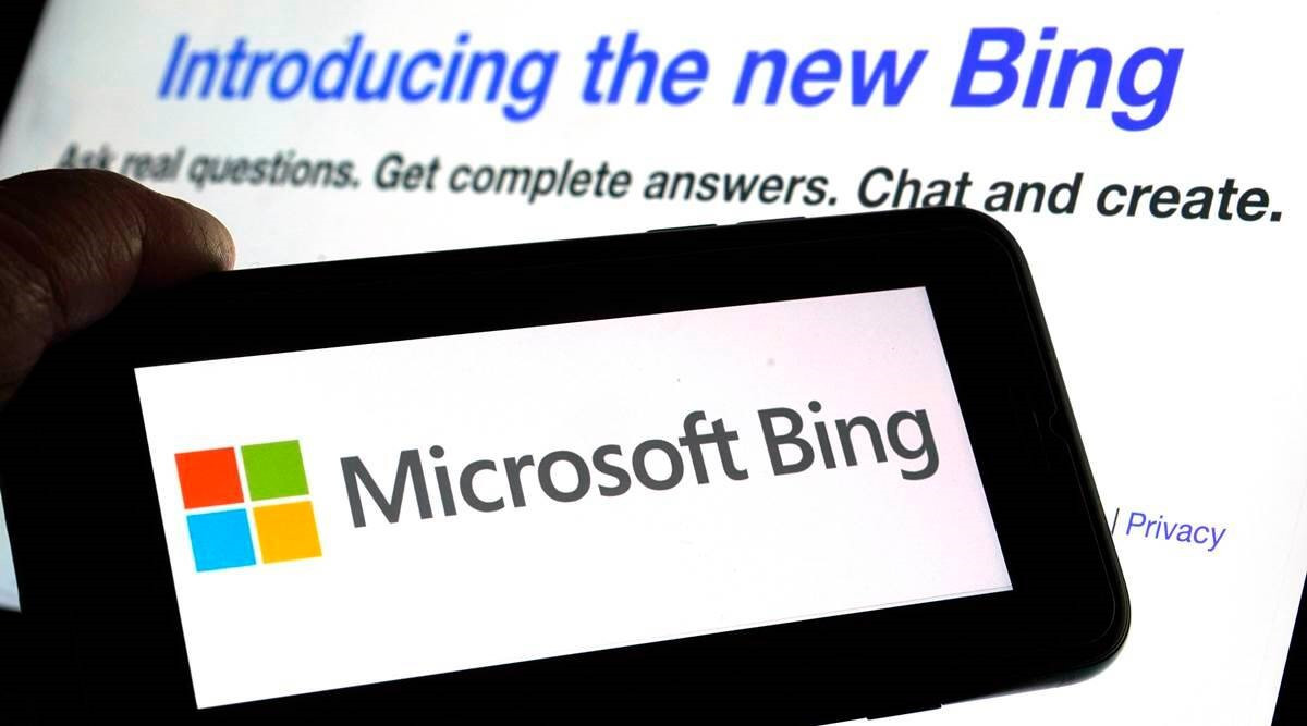 Microsoft đang hợp nhất công nghệ Chats vào công cụ tìm kiếm Bing, biến một dịch vụ Internet tìm kiếm bình thường thành một cách giao tiếp mới với trí tuệ nhân tạo. Ảnh: The Indian Express.
