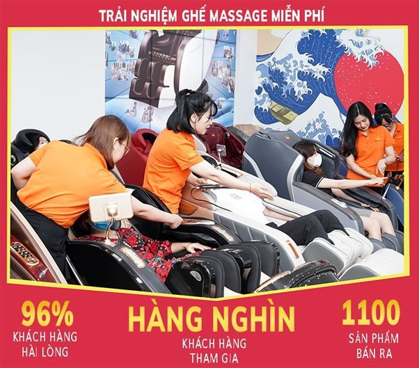 Những con số ấn tượng trong tuần lễ đầu tiên của sự kiện trải nghiệm ghế massage miễn phí.