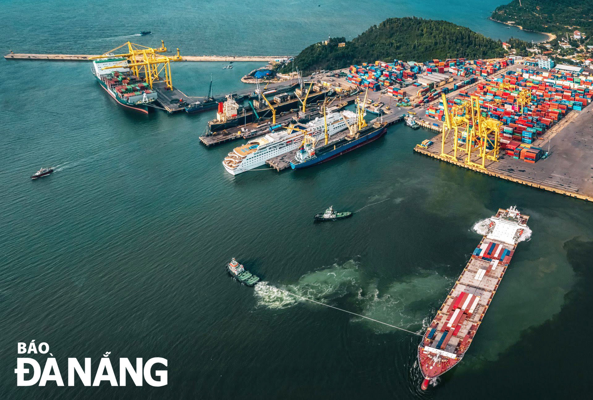 Cảng Đà Nẵng đang hoạt động hiệu quả và đang định hướng dịch chuyển dần thành cảng chuyên dụng, trong đó có dịch vụ cảng phục vụ ngành du lịch biển. Ảnh: TRIỆU TÙNG