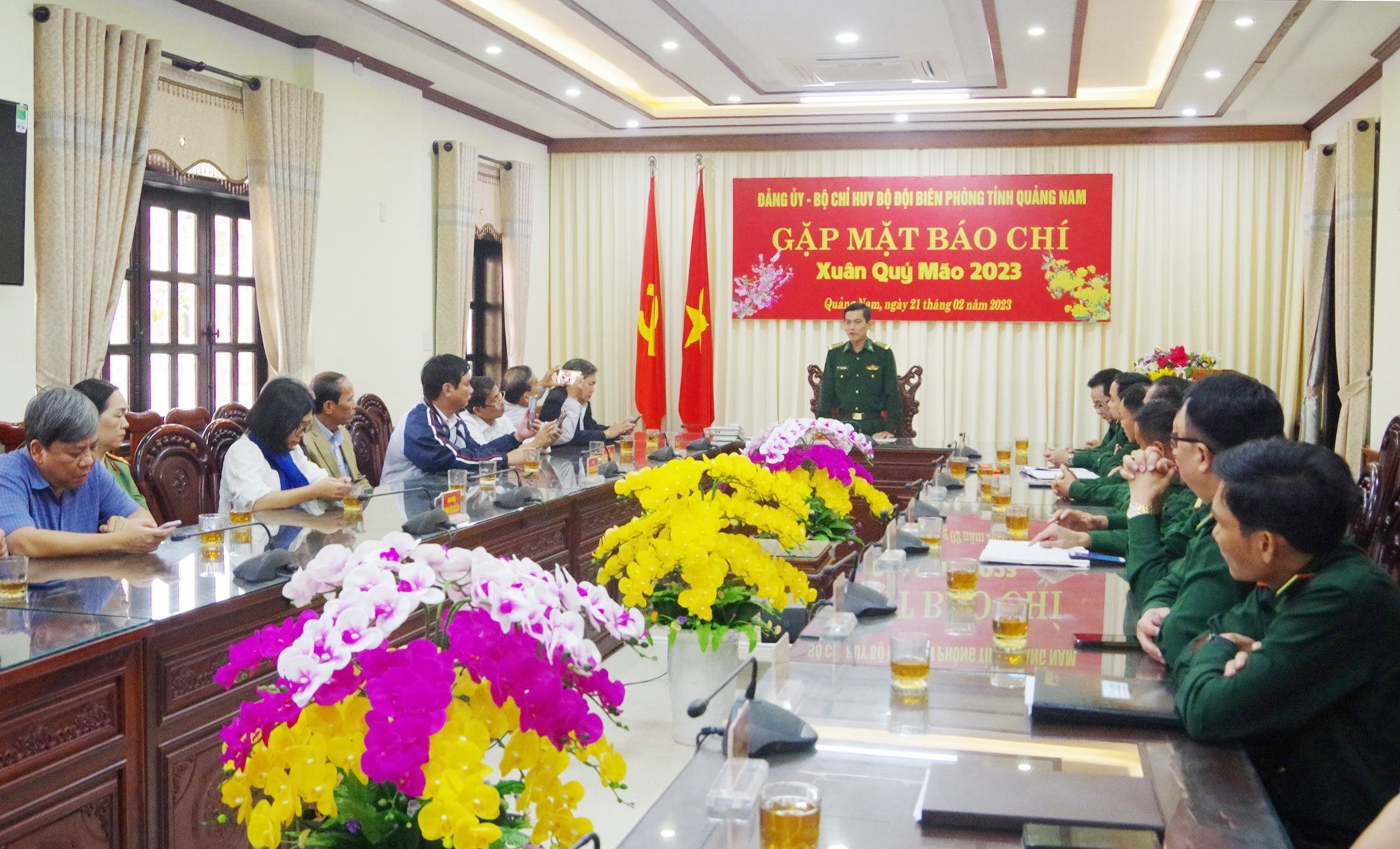 Đảng ủy, Bộ Chỉ huy Bộ đội Biên phòng (BĐBP) tỉnh Quảng Nam tổ chức gặp mặt báo chí đầu xuân Quý Mão.