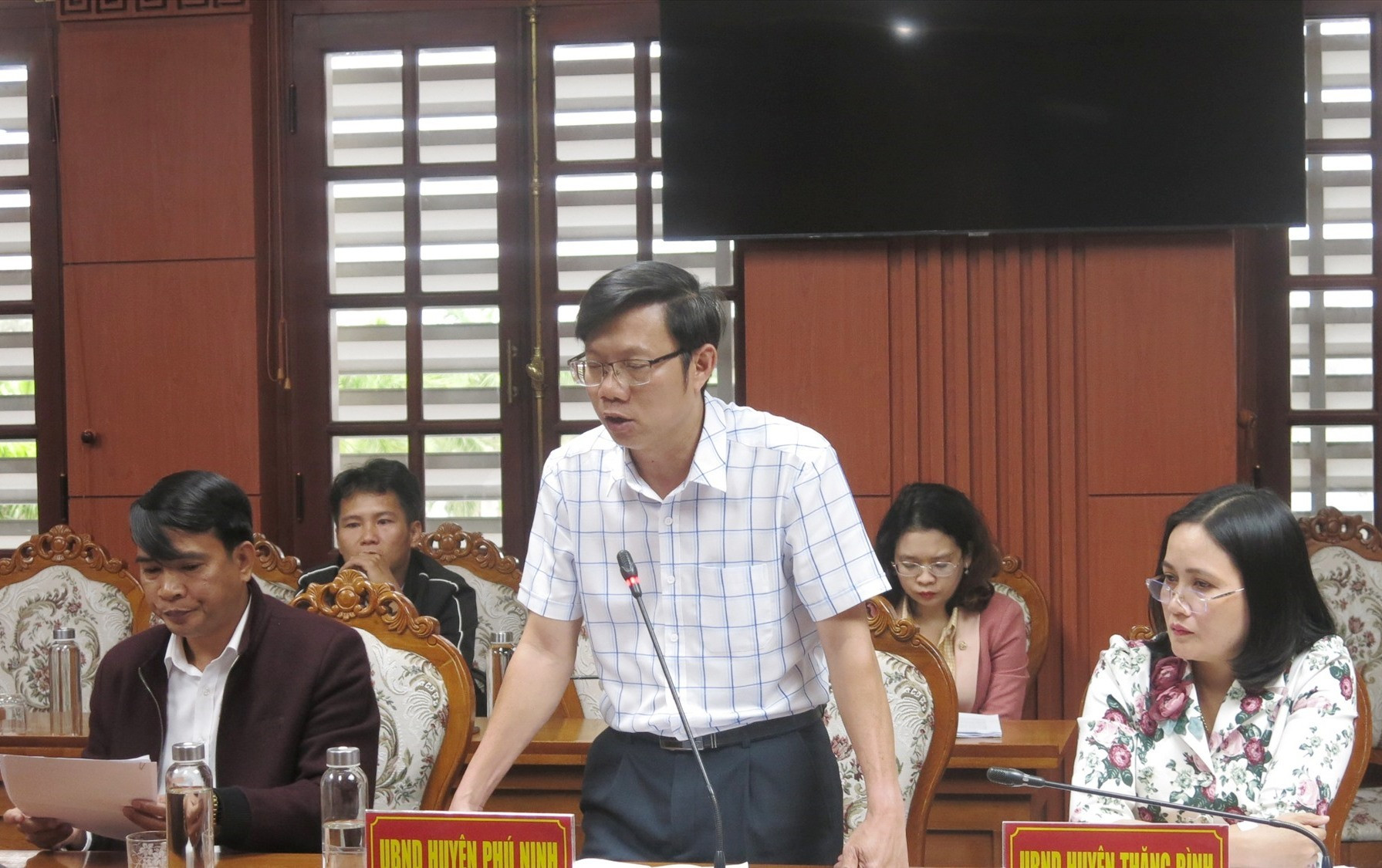 Đại diện UBND huyện Phú Ninh phát biểu ý kiến Ảnh TD