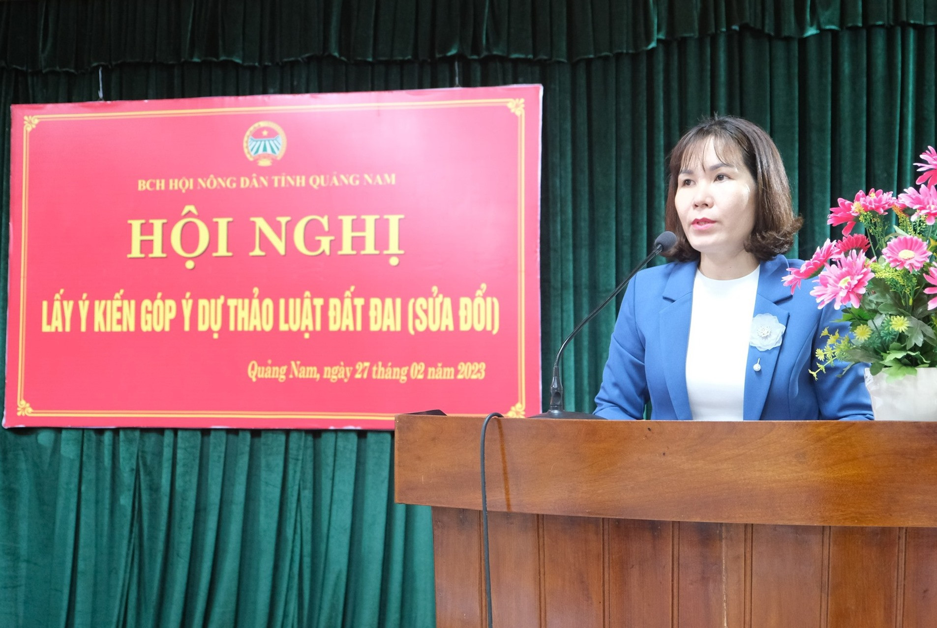 bà Lê Thị Minh Tâm - Chủ tịch Hội Nông dân tỉnh