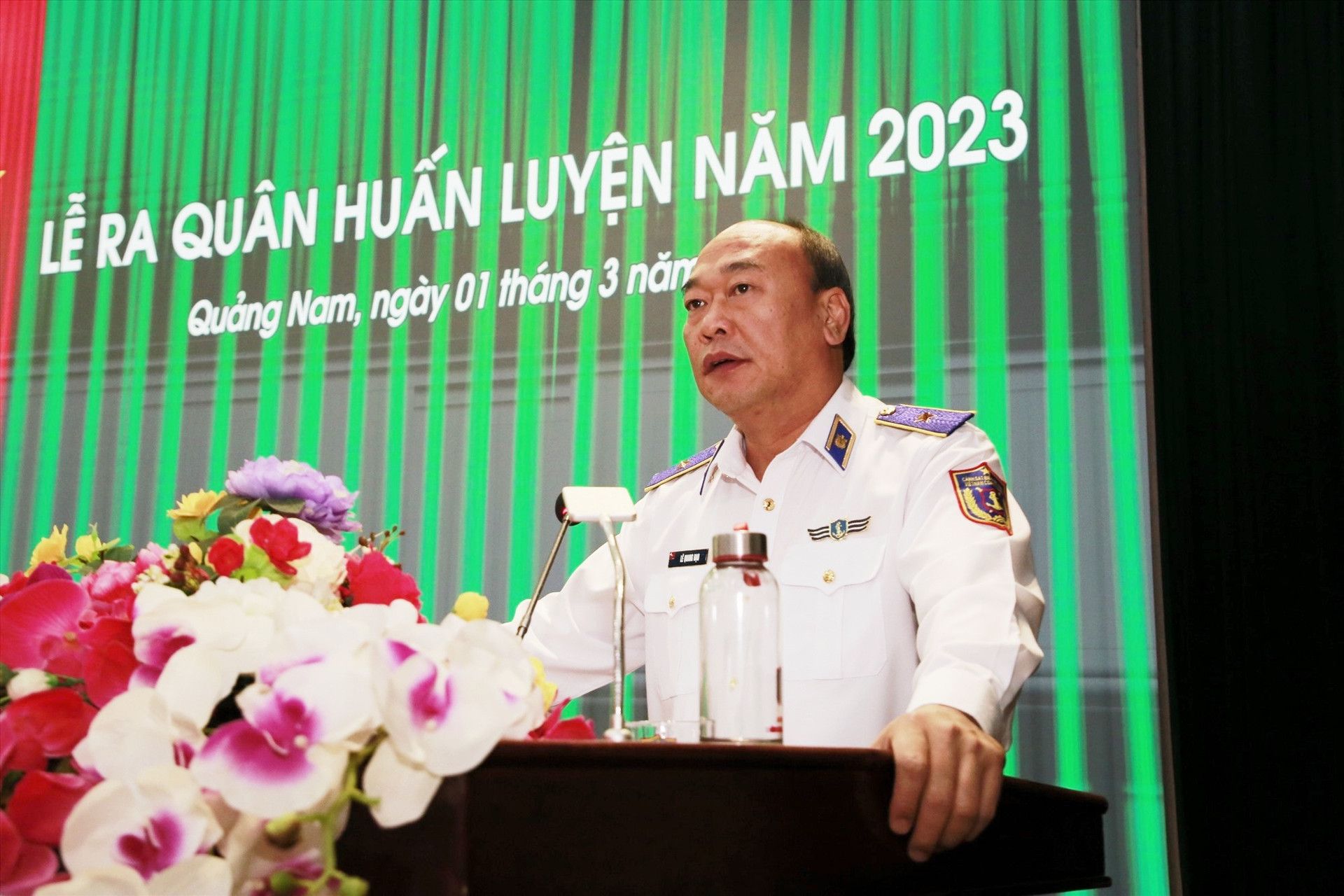 Thiếu tướng Lê Quang Đạo phát biểu chỉ đạo tại hội nghị. Ảnh: T.C