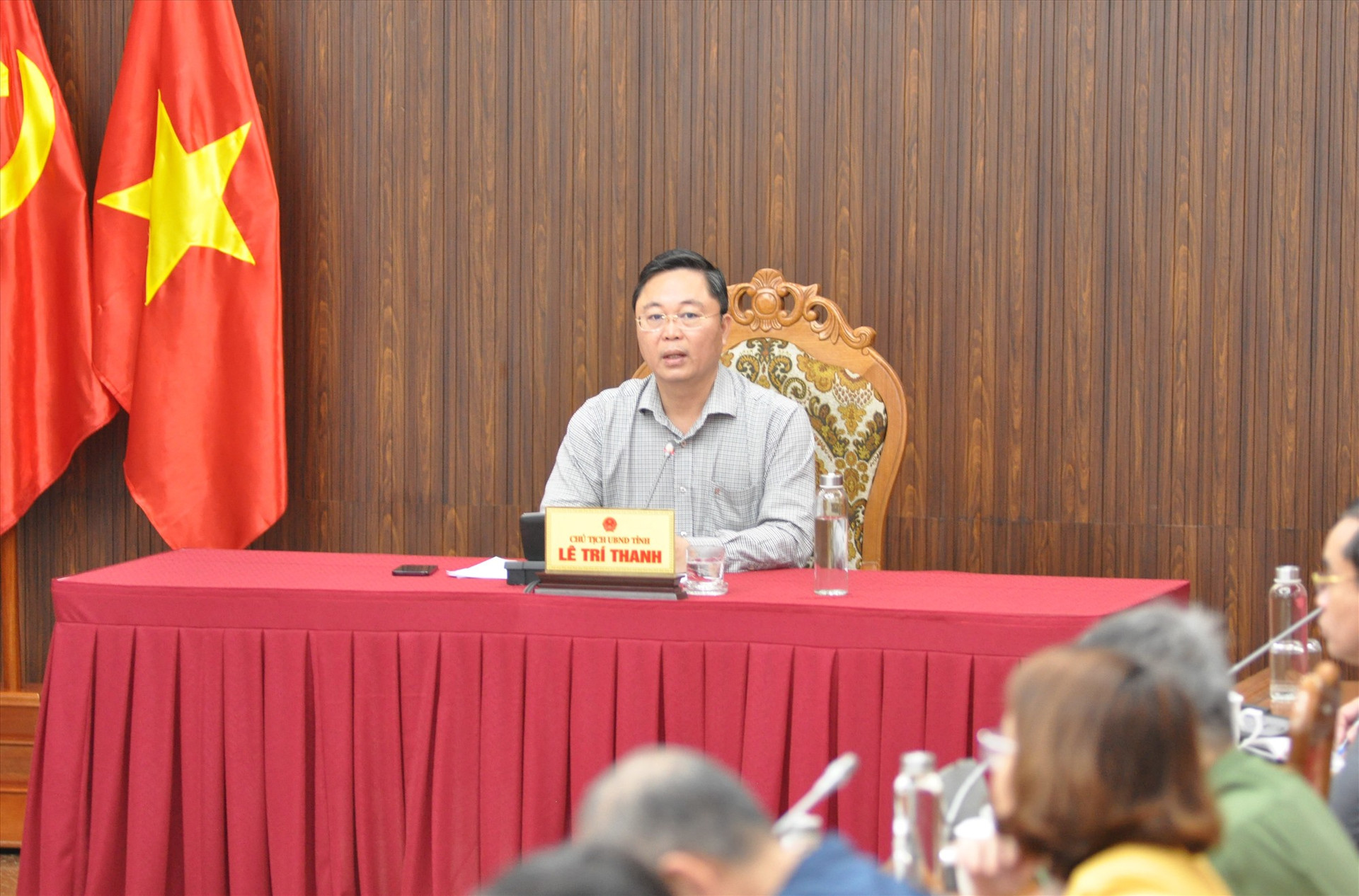 Chủ tịch UBND tỉnh Lê Trí Thanh đề nghị các ngành các cấp nỗ lực vượt khó, hoàn thành nhiệm vụ kế hoạch trong năm 2023. Ảnh: X.P