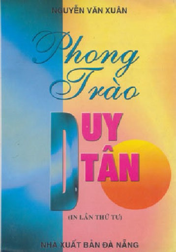 Bìa tập sách “Phong trào Duy tân” của học giả Nguyễn Văn Xuân.