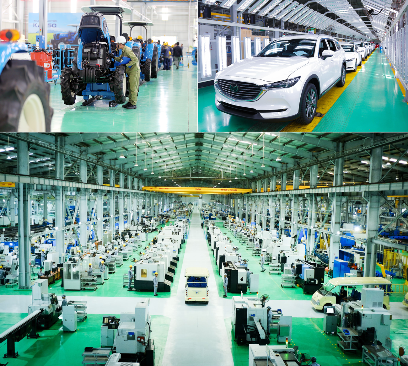 Ngành sản xuất ô tô của Tập đoàn Thaco đóng góp rất lớn cho ngân sách tỉnh.