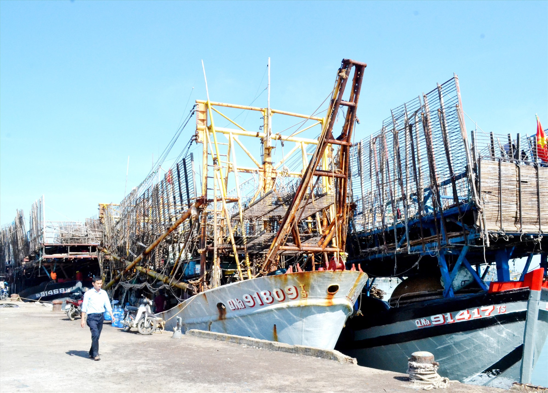 Cảng cá An Hòa được tỉnh thu hồi làm mục đích khác gây áp lực lên ngư dân khi hệ thống cảng cá trên địa bàn đang thiếu lại yếu. Ảnh: NGUYỄN QUANG
