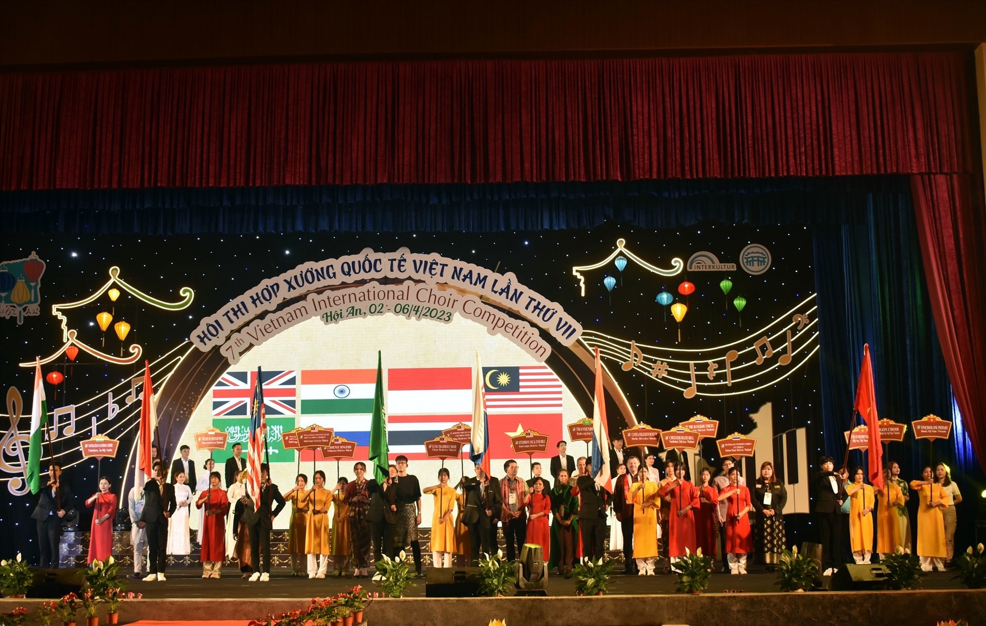 Scene of the opening ceremony of the 7th Vietnam International Choir Competition in Hoi An city