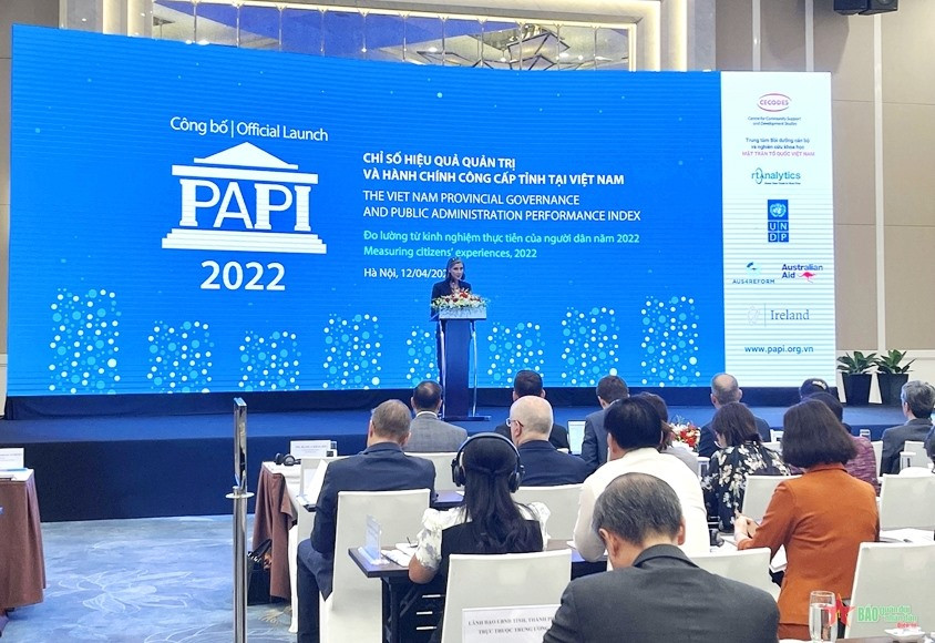Quang cảnh Hội nghị công bố Chỉ số PAPI 2022.