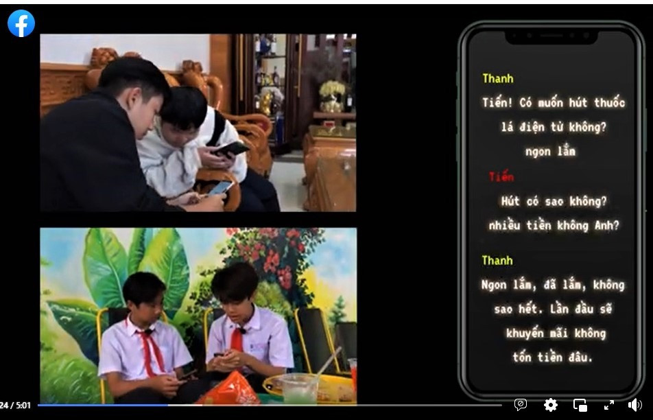 Hình ảnh trong clip dự thi của Trường THCS Lê Hồng Phong.