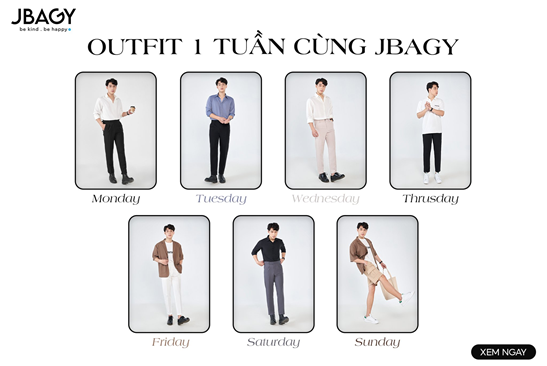 Outfit 1 tuần cùng nhà JBAGY.