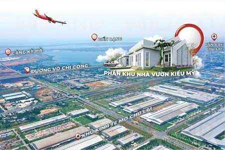 Hệ sinh thái của phân khu nhà vườn kiểu Mỹ tại khu kinh tế mở Chu Lai.