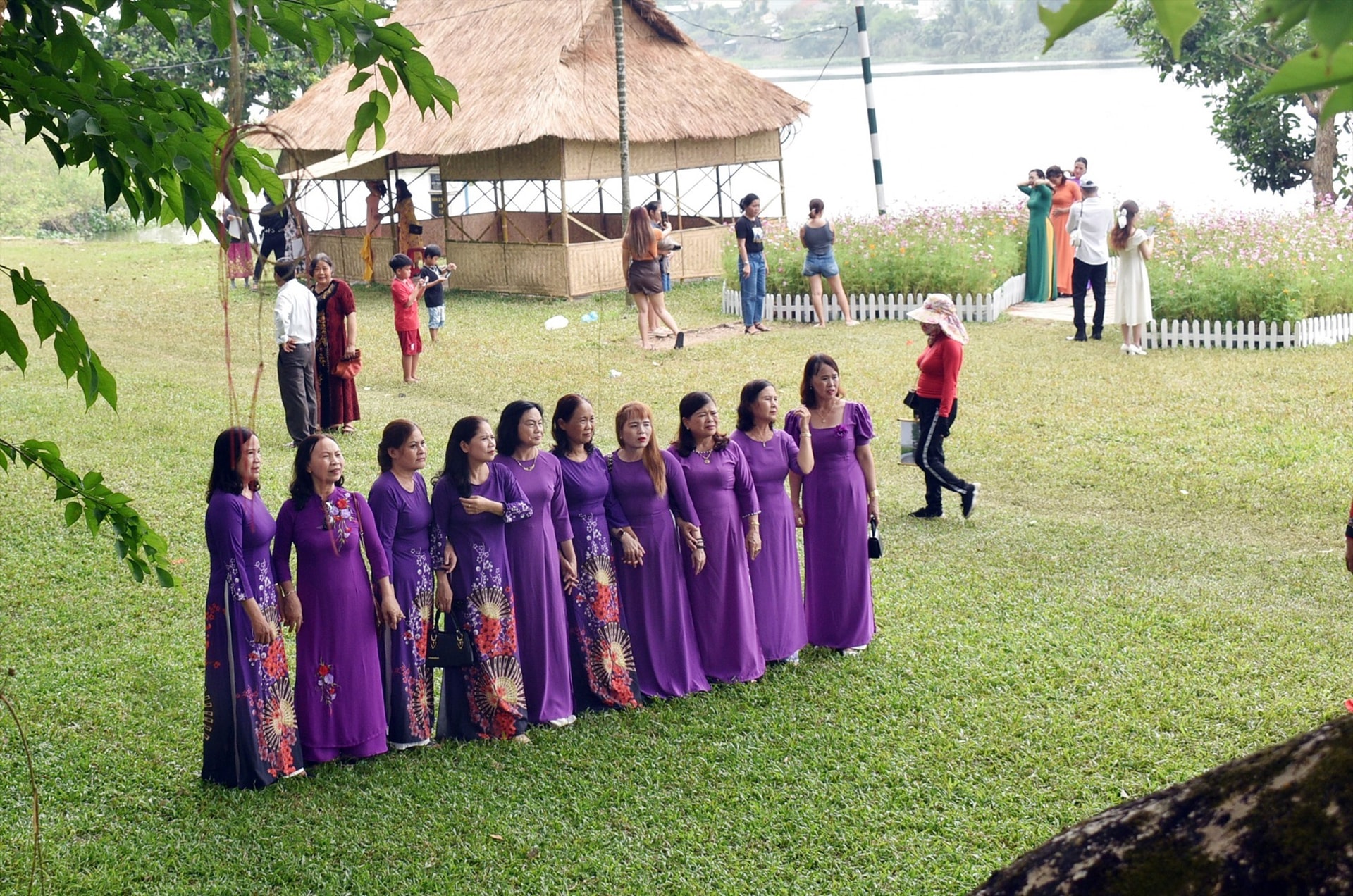 A group of female visitors at the event