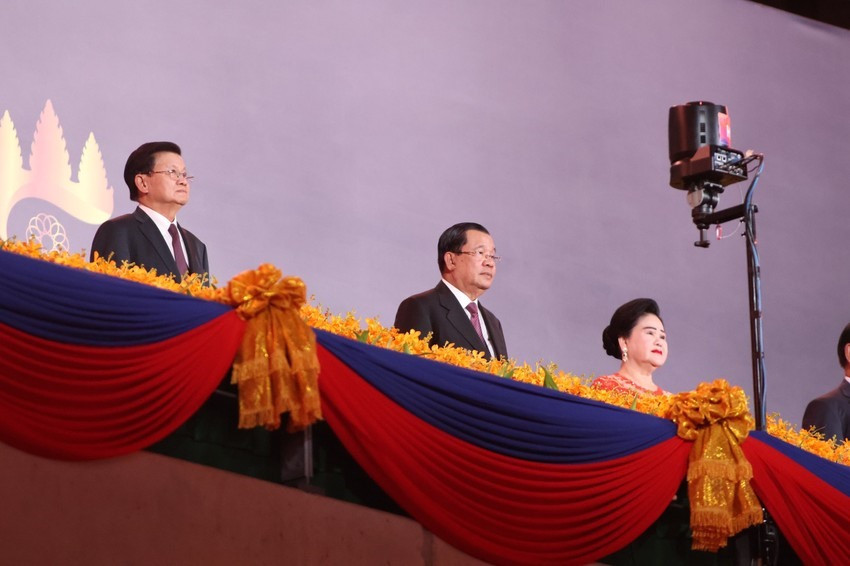 Thủ tướng Hun Sen của Campuchia trong lễ khai mạc SEA Games 32.