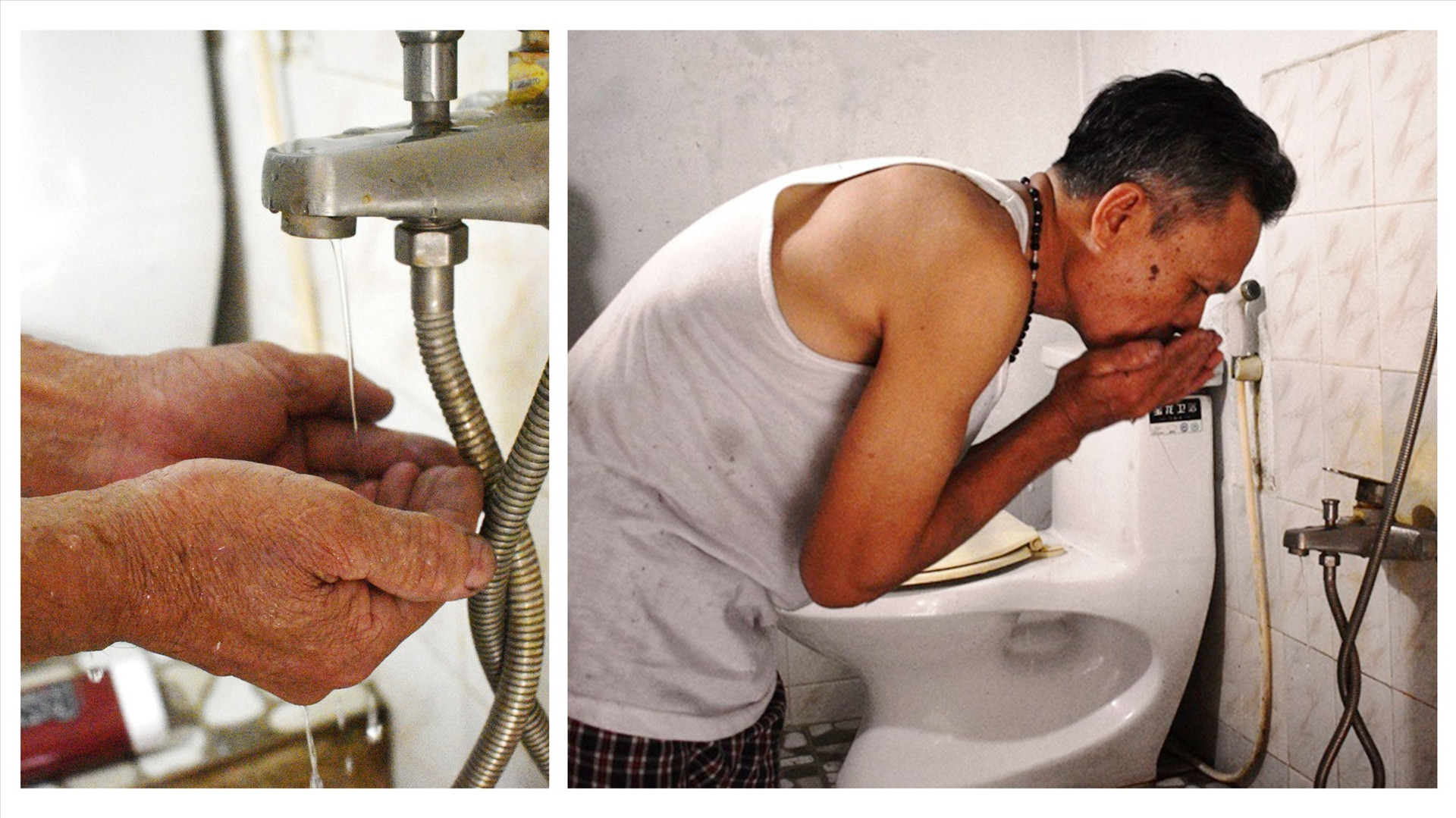 Nguồn nước máy của Xí nghiệp Cấp thoát nước Nam Phước khi cung cấp cho người dân có vị mặn, đôi lúc còn chảy yếu khiến người dân trên địa bàn huyện Duy Xuyên bức xúc mỗi khi hè về. Ảnh: N.Q