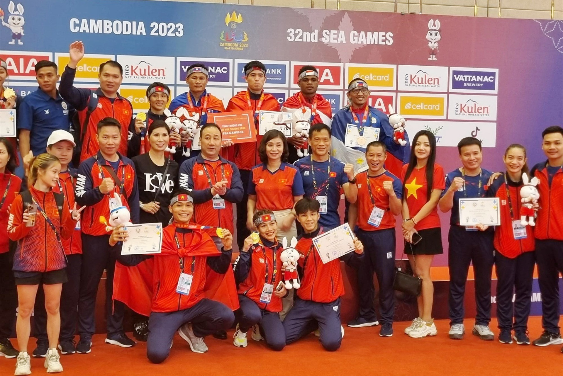 Đội tuyển Kun Bokator giành 6 huy chương vàng tại SEA Games. Ảnh: NVCC
