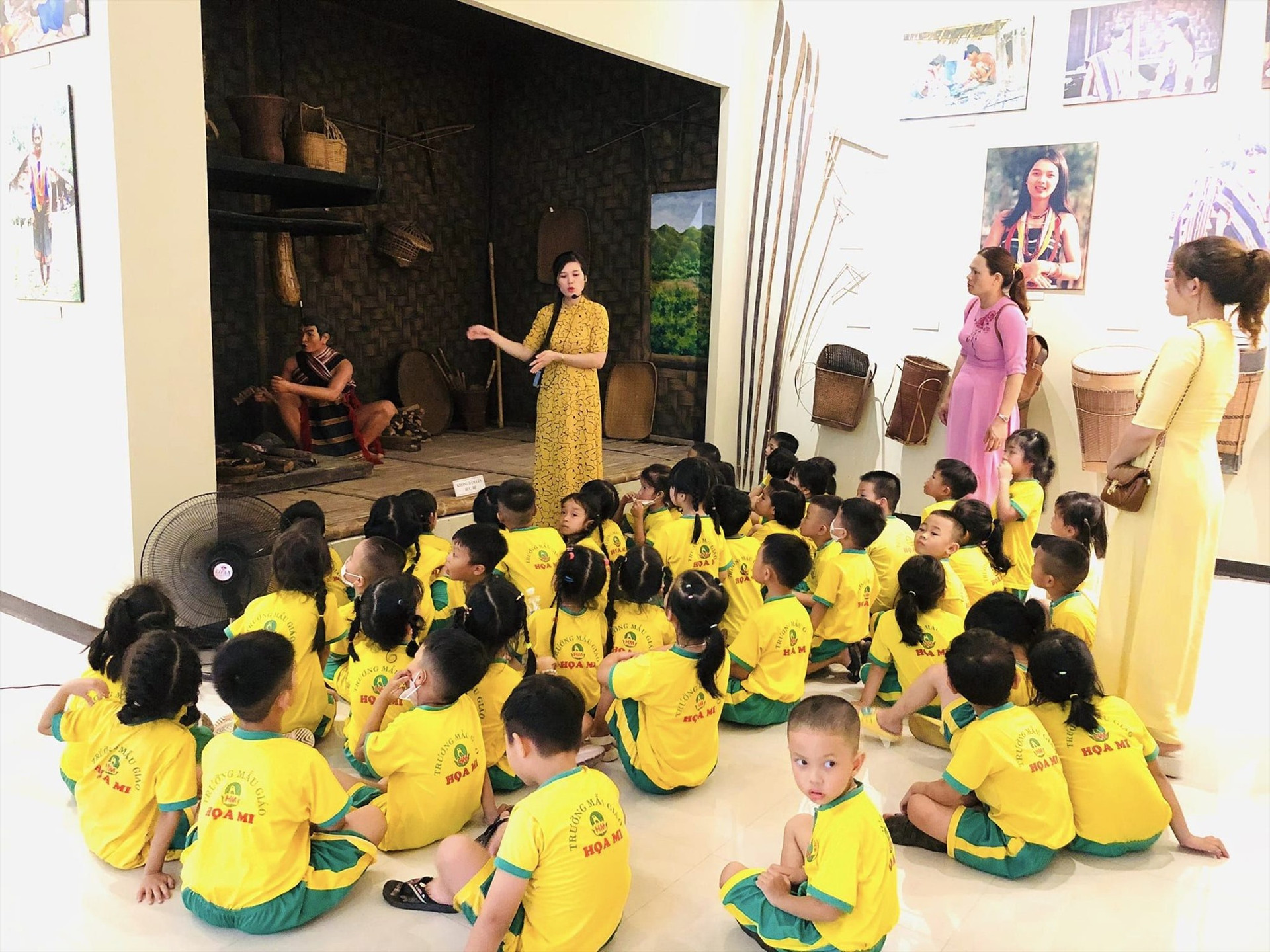 Bảo tàng Quảng Nam tổ chức hoạt động trải nghiệm cho trẻ em. Ảnh: T.Đ