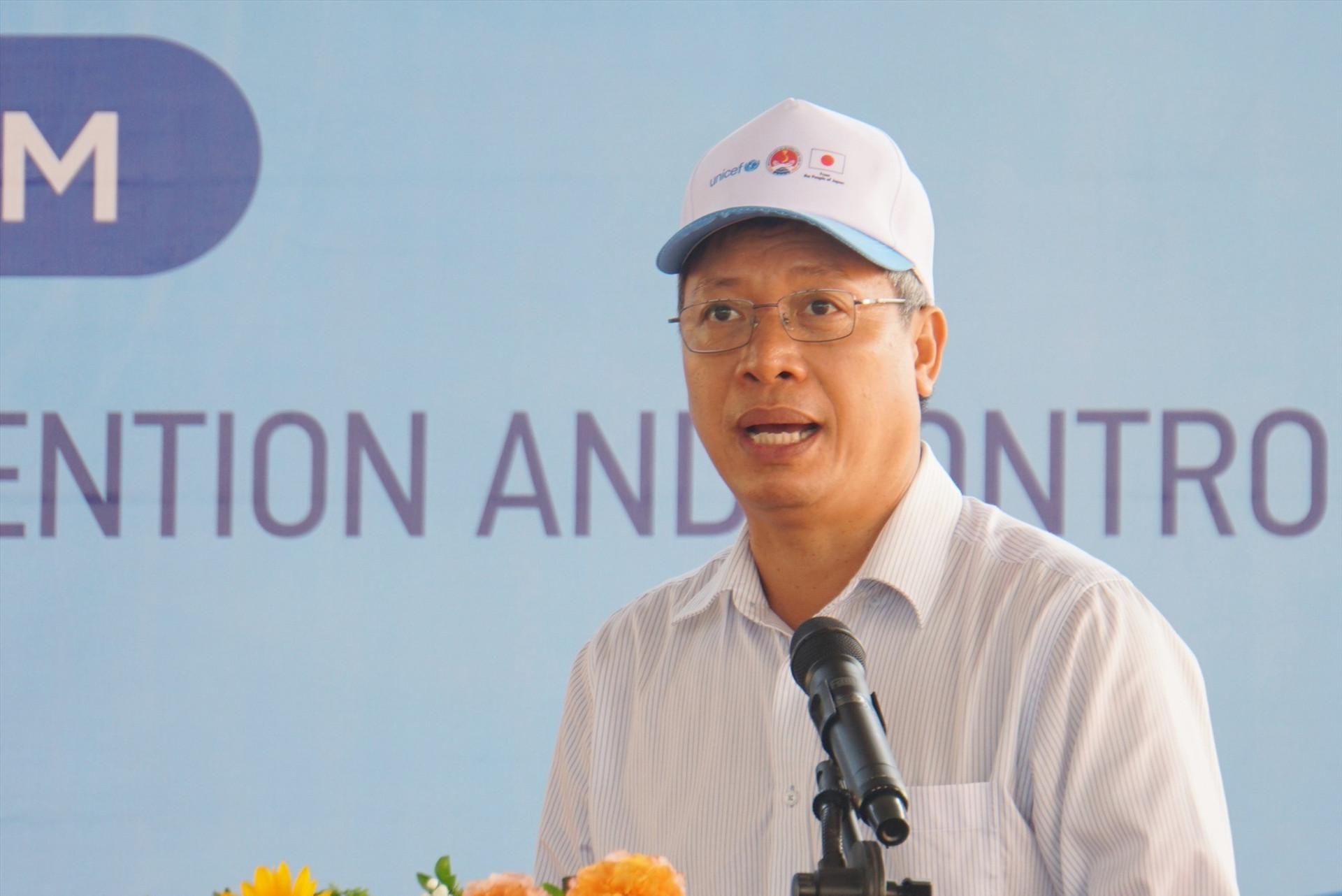 Phó Chủ tịch UBND tỉnh Hồ Quang Bửu bày tỏ cam kết hành động của Quảng Nam về việc nâng cao năng lực phòng, chống thiên tai cho cộng đồng.