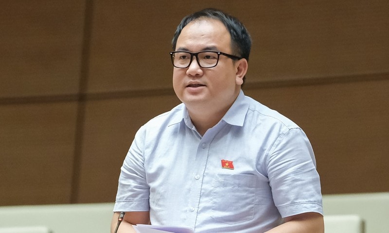 Đại biểu Phạm Trọng Nghĩa (Đoàn ĐBQH tỉnh Lạng Sơn) phát biểu ý kiến.