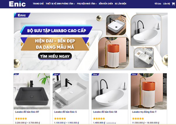 Các mẫu mã Lavabo sang trọng tại Enic.