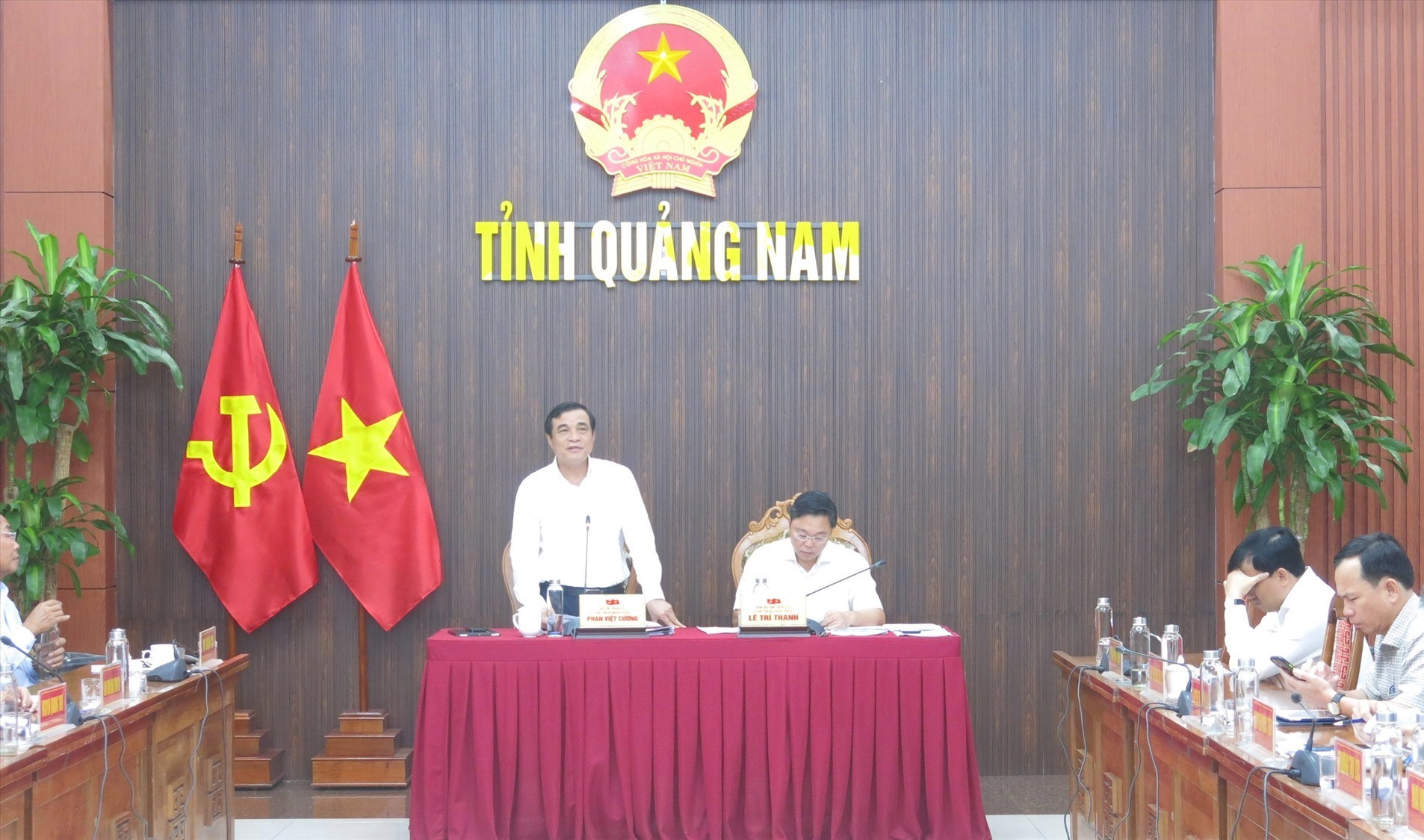 Bí thư Tỉnh ủy Phan Việt Cường phát biểu chỉ đạo tại phiên họp