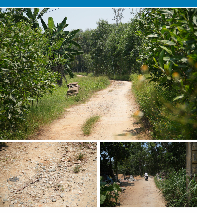 Xã Bình Định Nam (Thăng Bình) vẫn còn nhiều tuyến đường đất, không có kinh phí đầu tư. Ảnh: Đ.Q