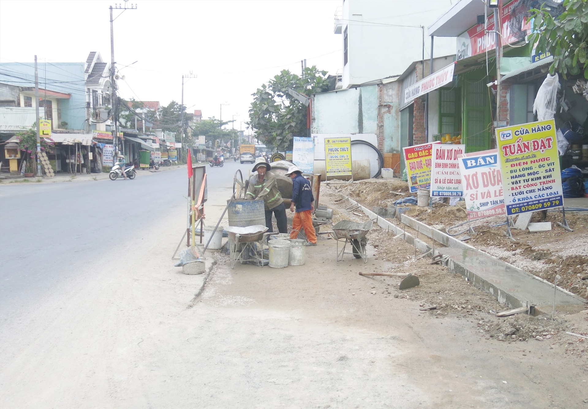 Kinh tế suy giảm, thu ngân sách không đạt như dự kiến, thị xã Điện Bàn thiếu hụt nguồn lực để chi đầu tư phát triển, kiến thiết thị chính. Ảnh: T.D