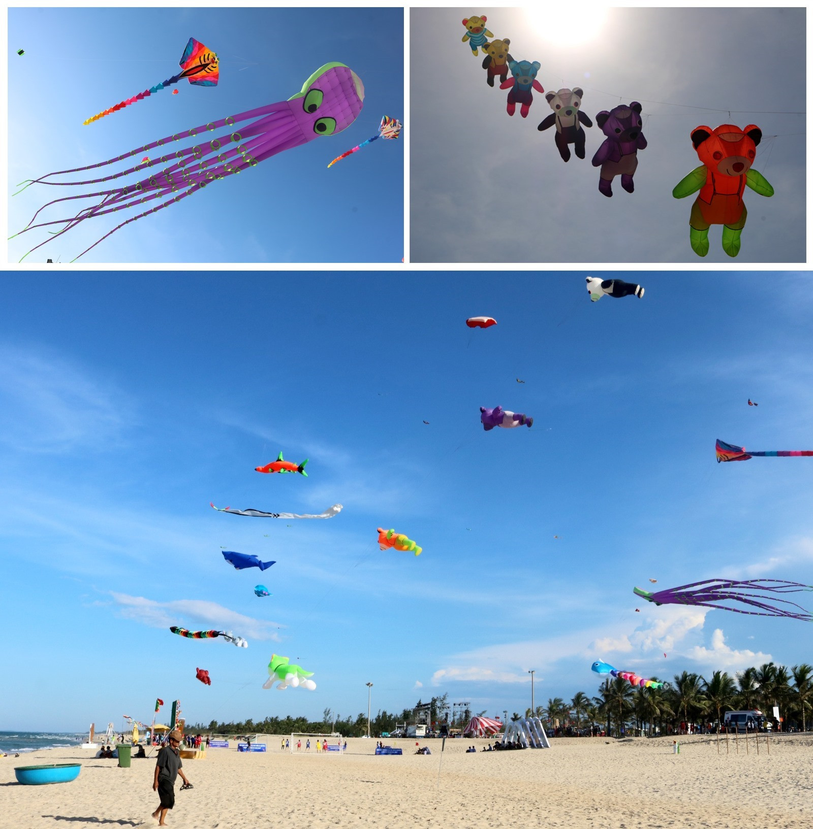 Colourful kites at the festival