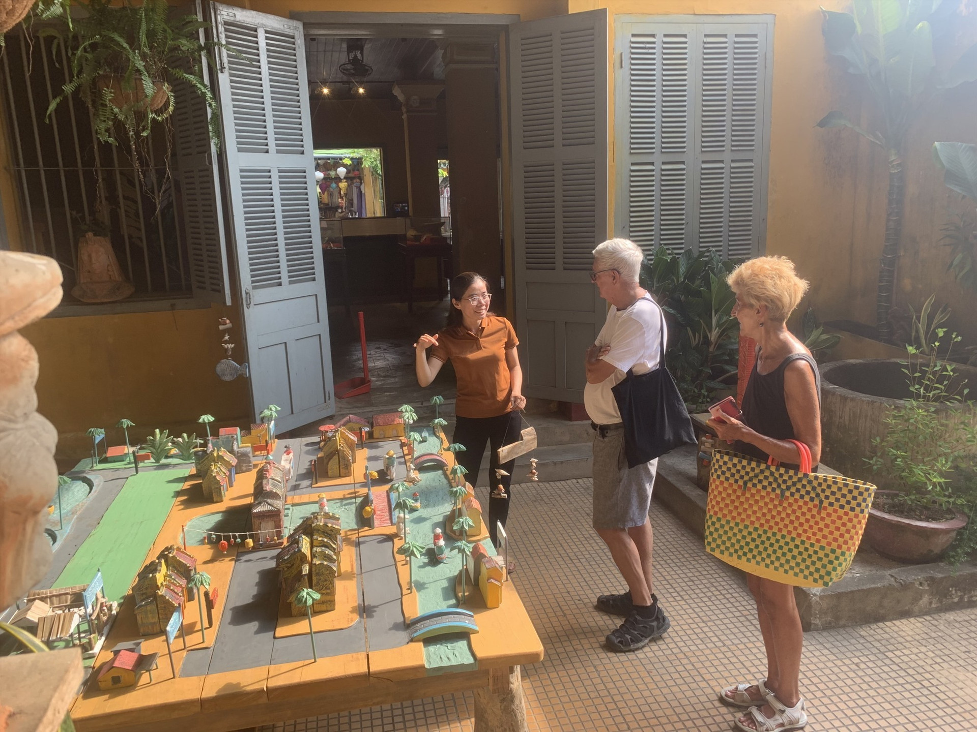 Foreign visitors to a museum in Hoi An