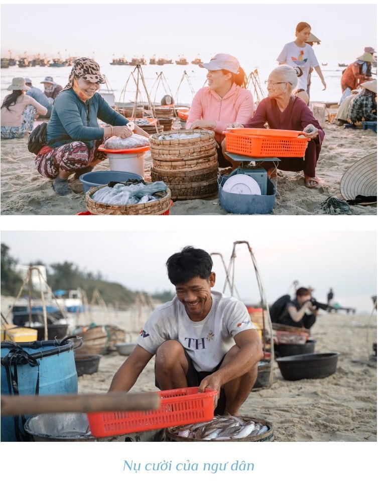 Fisherman’s smile shows his satisfaction with his achievements.