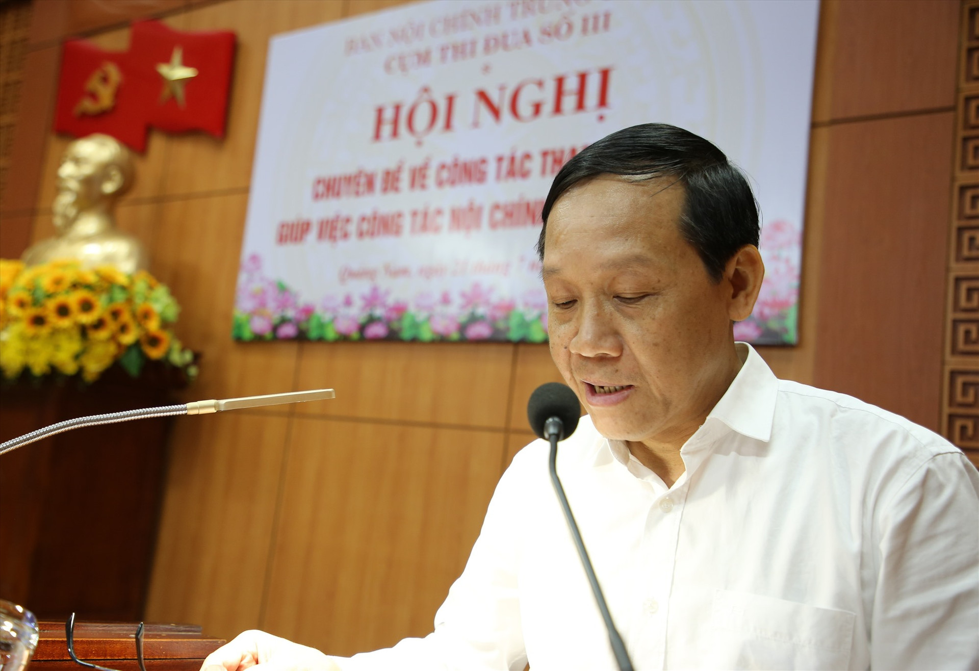 Phó Trưởng ban Nội chính Trung ương Nguyễn Thanh Hải kết luận hội nghị. Ảnh: A.N