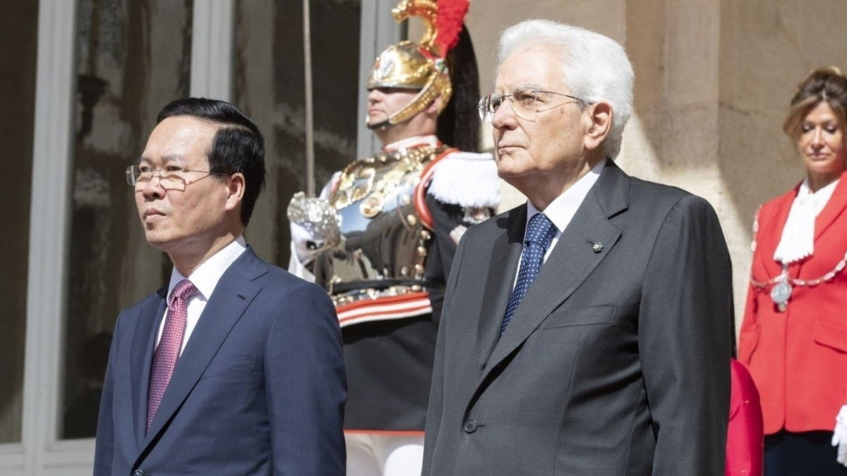 President Vo Van Thuong and his Italian counterpart Sergio Mattarella