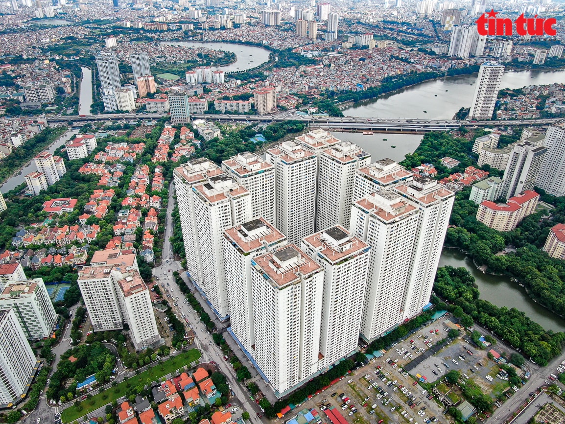 12 tòa nhà của Tổ hợp chung cư HH Linh Đàm tại bán đảo Linh Đàm, quận Hoàng Mai (Hà Nội). Ảnh minh họa: Trung Nguyên/Báo Tin tức