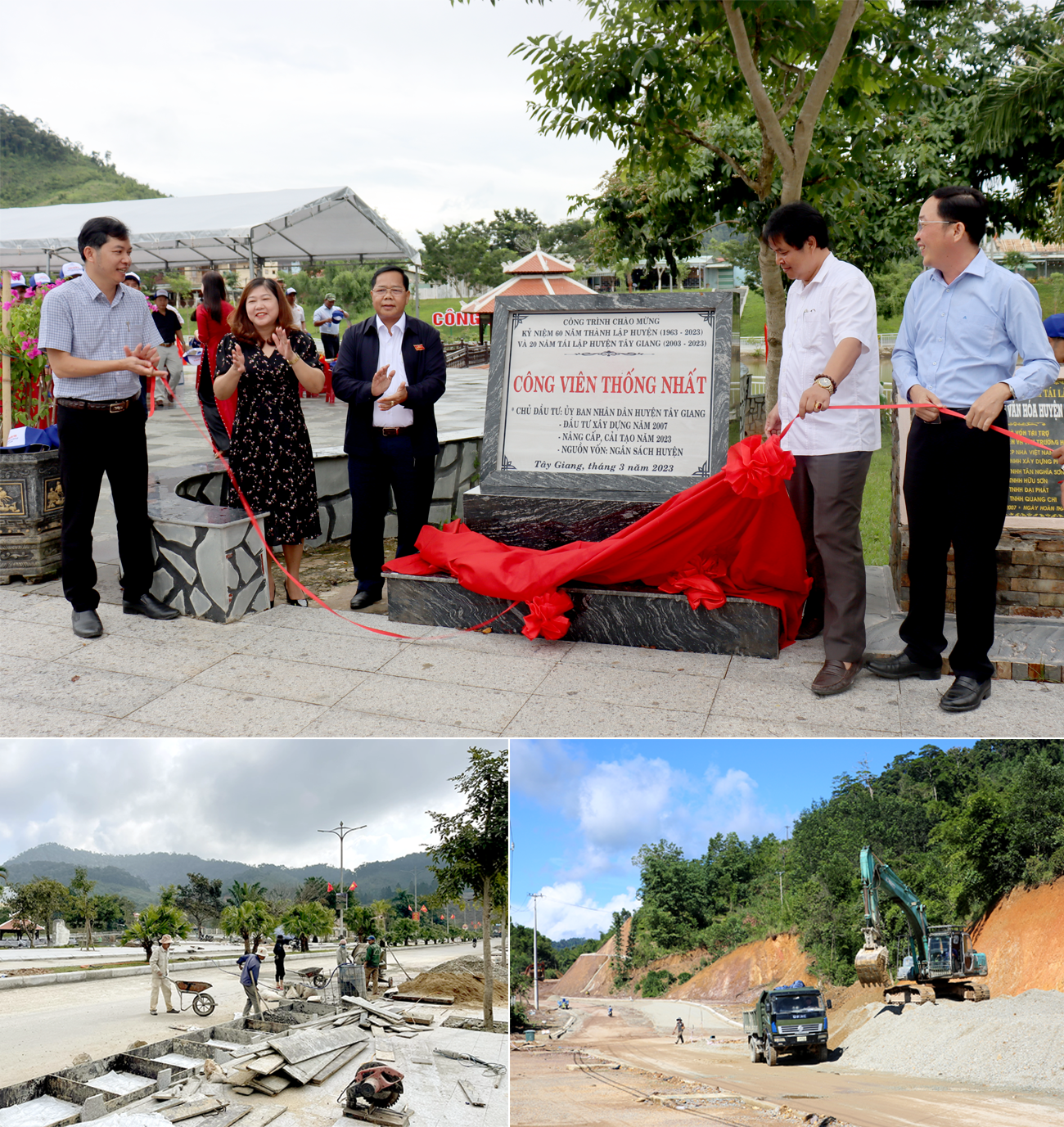 Tây Giang khởi công nhiều công trình trong dịp kỉ niệm 20 năm tái lập huyện.