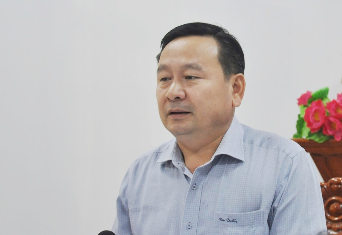 Phó Chủ tịch HĐND tỉnh Nguyễn Công Thanh chủ trì cuộc làm việc với UBND huyện Bắc Trà My. Ảnh: N.Đ