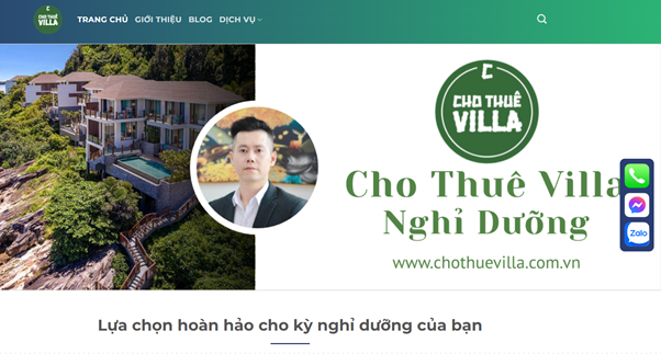 Trang web Chothuevilla.com.vn