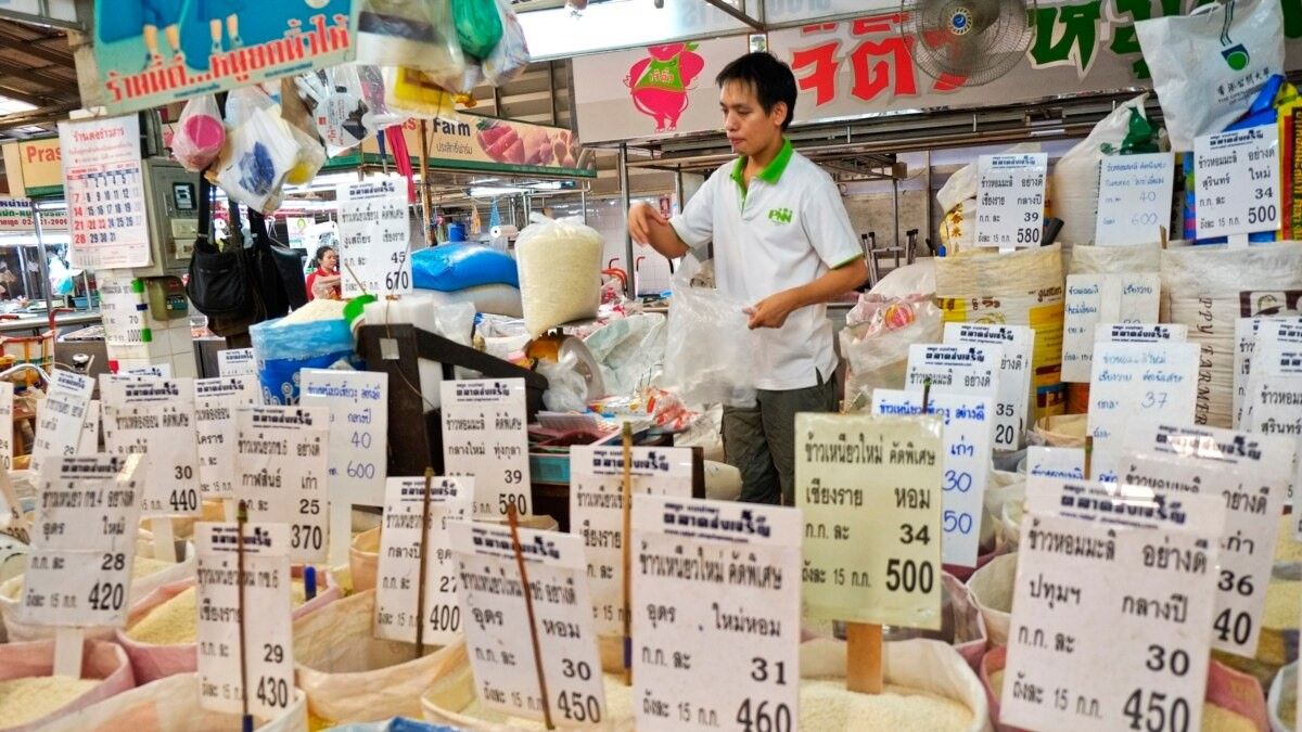 Cửa hàng gạo tại Thái Lan. Ảnh: Reuters