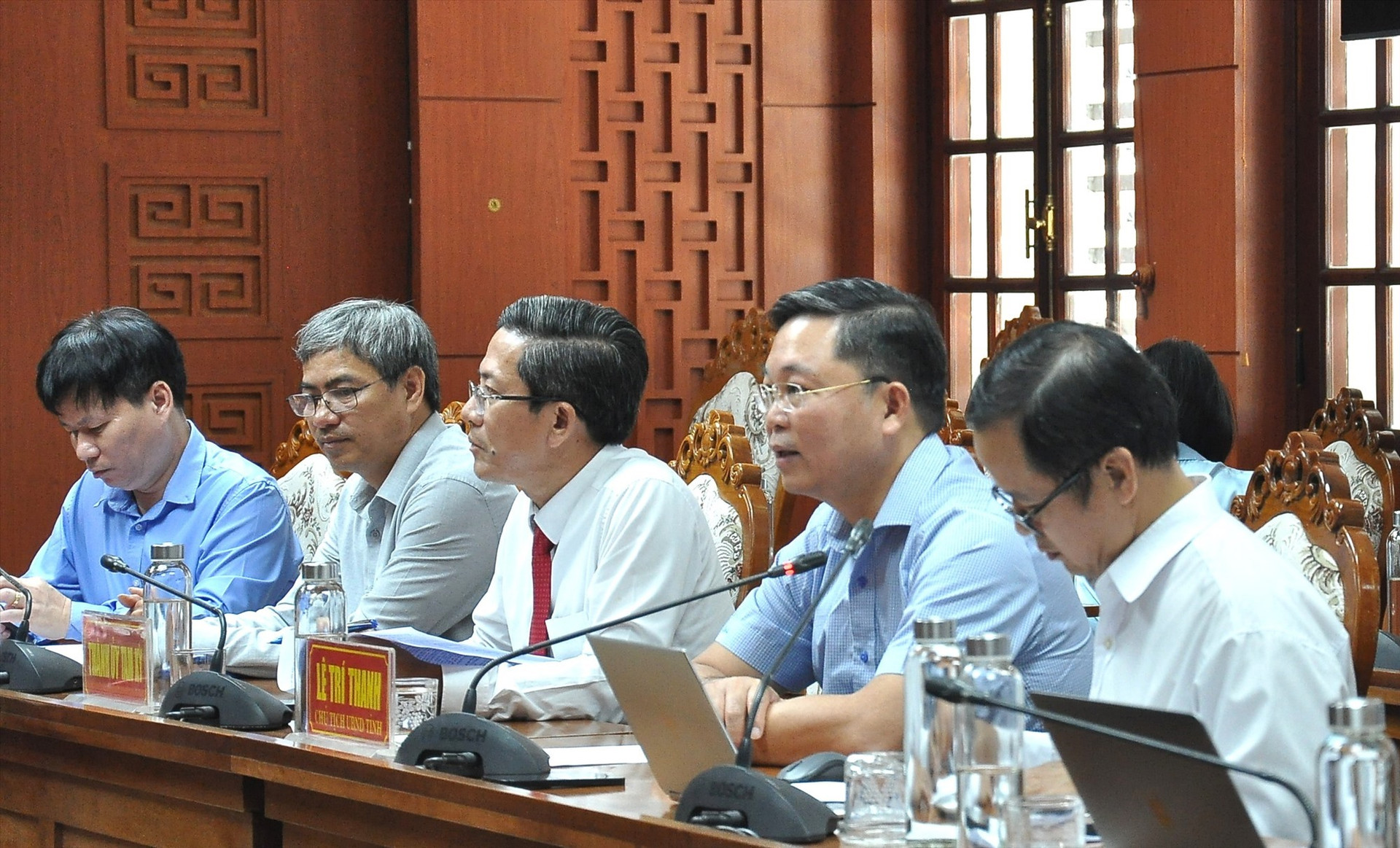 Quang Nam leaders at the meeting